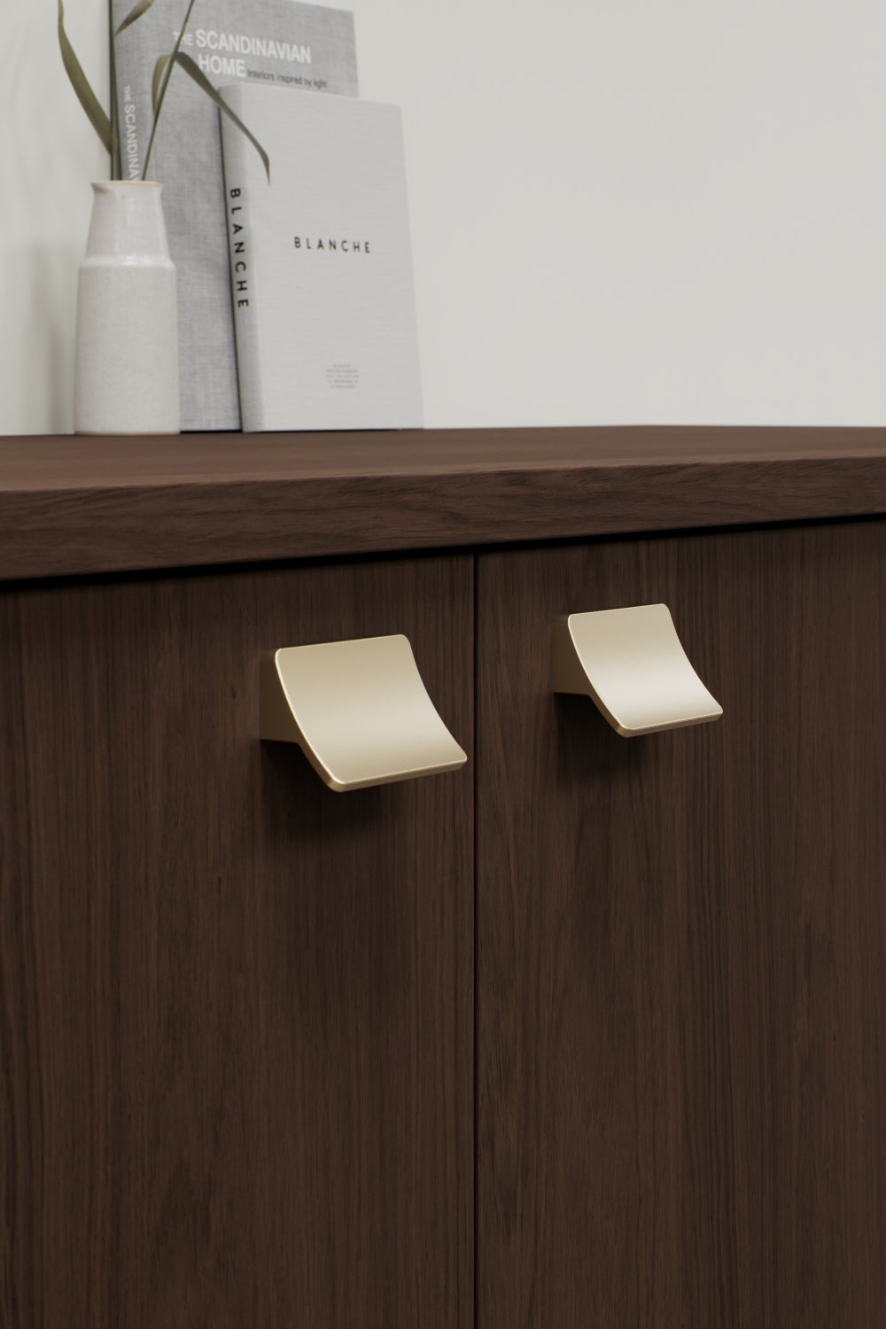 Brushed Bronze "Ciel" Tab Drawer Pulls - Euro • Knobs