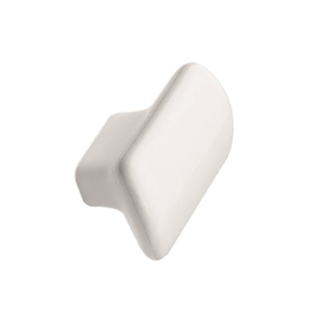 Glossy White "Vanilla" Cabinet Knob and Drawer Pull - Euro • Knobs