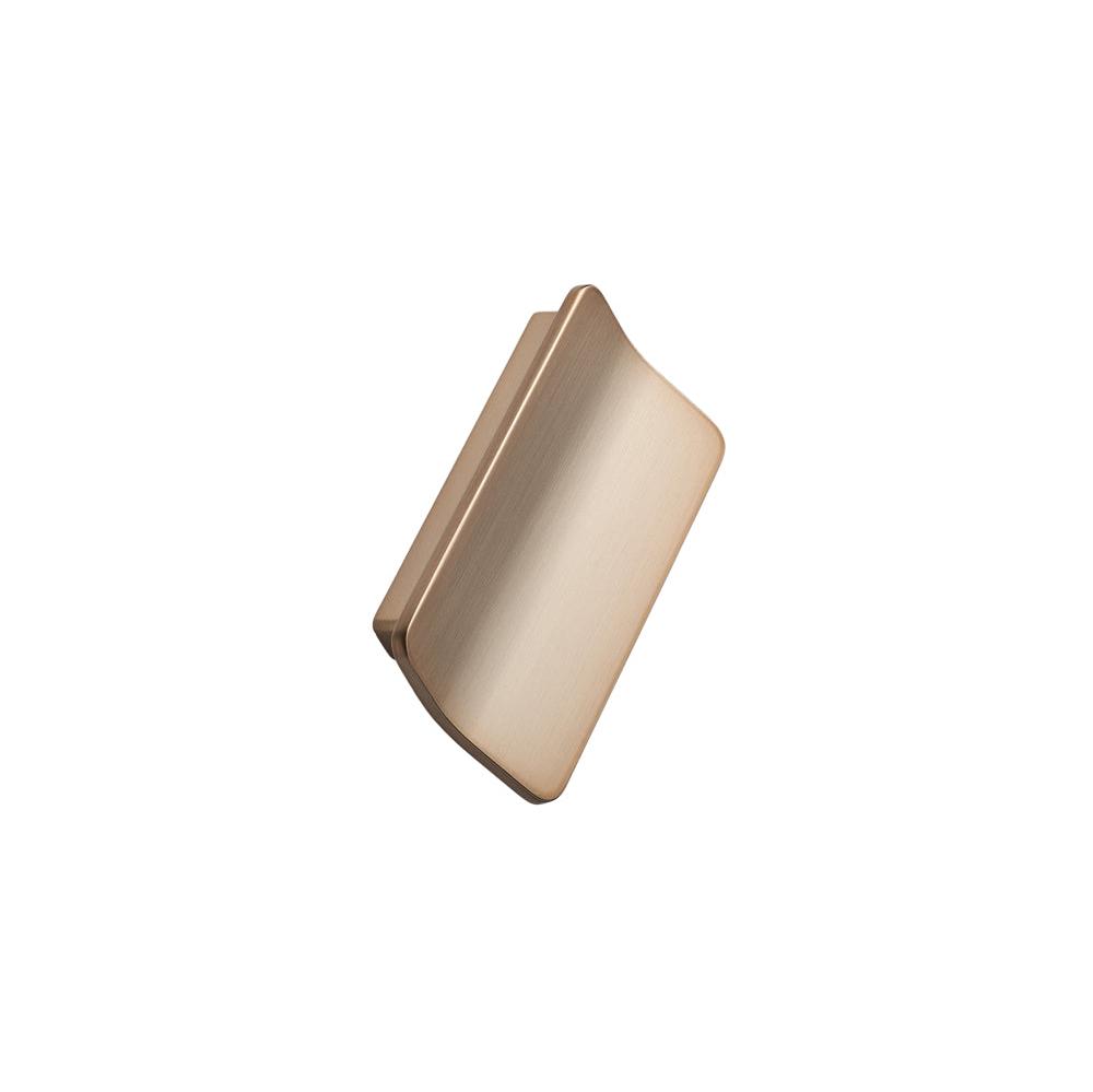 Brushed Bronze "Leaf" Tab Drawer Pulls - Euro • Knobs