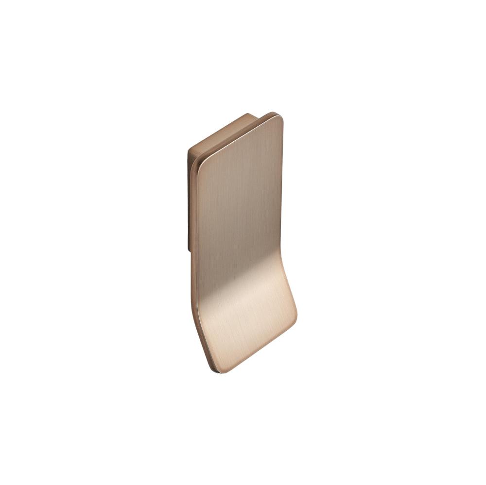 Brushed Bronze "Leaf" Tab Drawer Pulls - Euro • Knobs