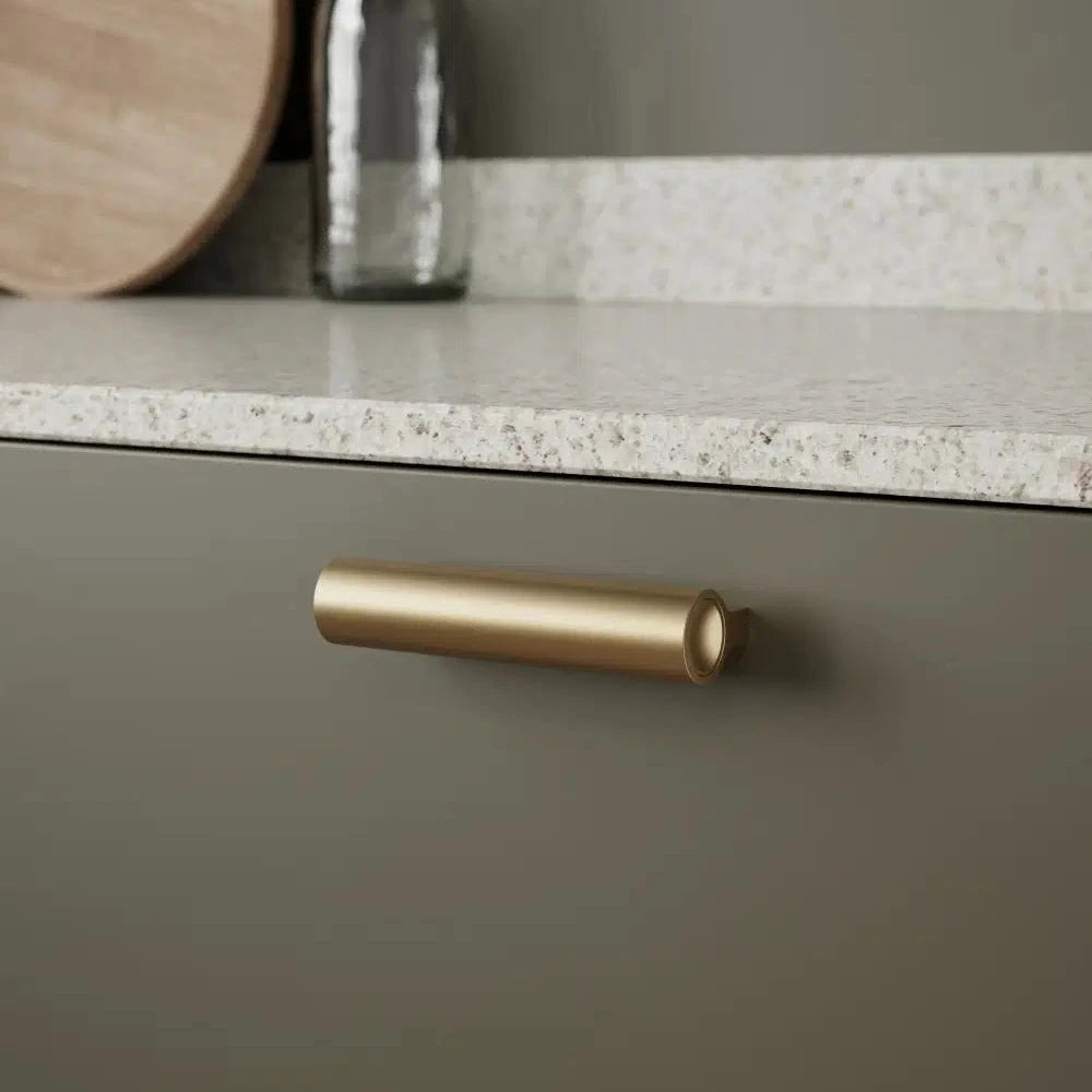 Brushed Bronze "Lucente" Tubular Drawer Pulls - Euro • Knobs