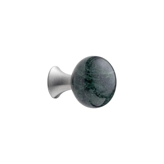 Round Green Marble "Bead" Cabinet Knob - Euro • Knobs