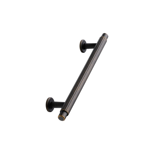 Dark Rubbed Bronze "Villa" Cabinet Knobs and Pulls | Fluted Cabinet Hardware - Euro • Knobs