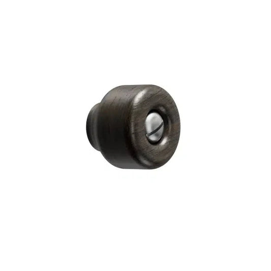Round Wood "Nola" Dark Brown Cabinet Knob