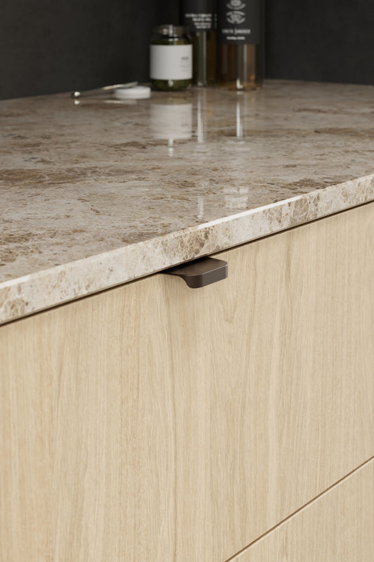 Dark Bronze "Comet" Edge Drawer Tab Pulls - Euro • Knobs