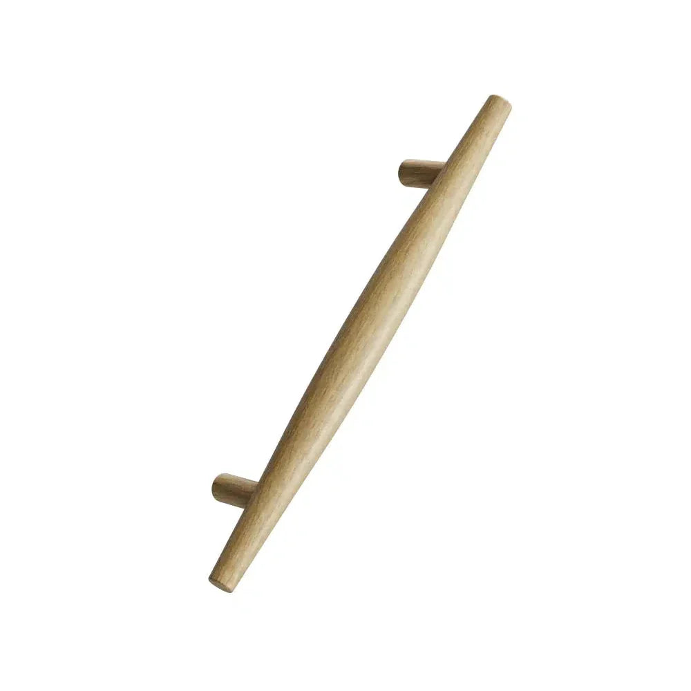 Lacquered Oak Wood "Tide" Nautical Drawer Pulls