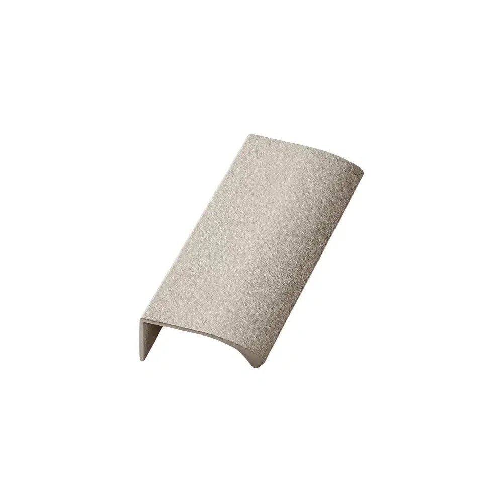 Beige Textured "Edge Straight" Tab Drawer Pulls - Forge Hardware Studio