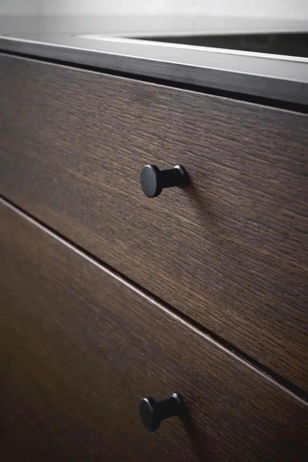Matte Black "Gate" Knob and Drawer Pull - Forge Hardware Studio