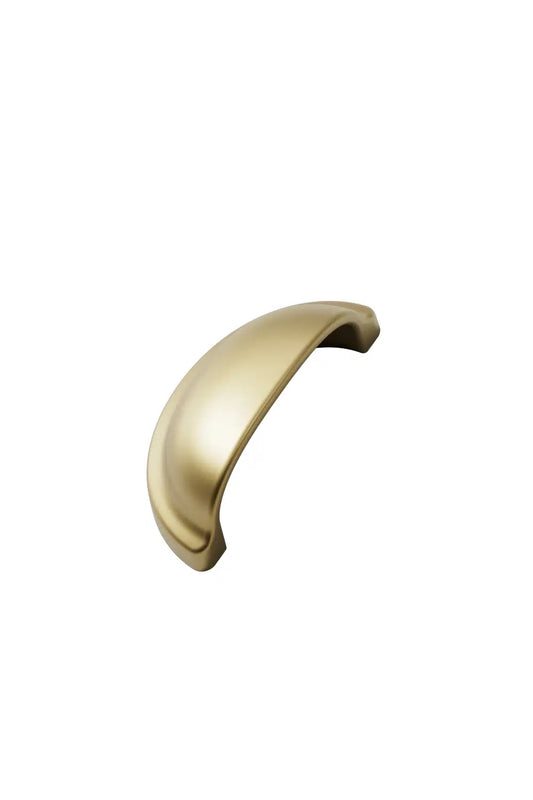 Dark Brushed Gold "Baron" Cup Pull and Knobs - Euro • Knobs