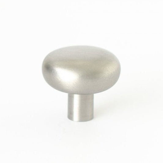 Brushed Nickel "Halo" Round Cabinet Knob and Hook