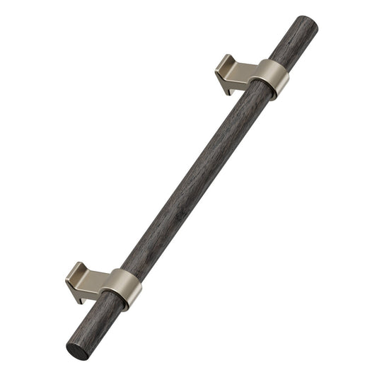 Dark Wood and Bronze "Bond" T-Bar Dual Finish Knob and Pulls (Copy) - Euro • Knobs