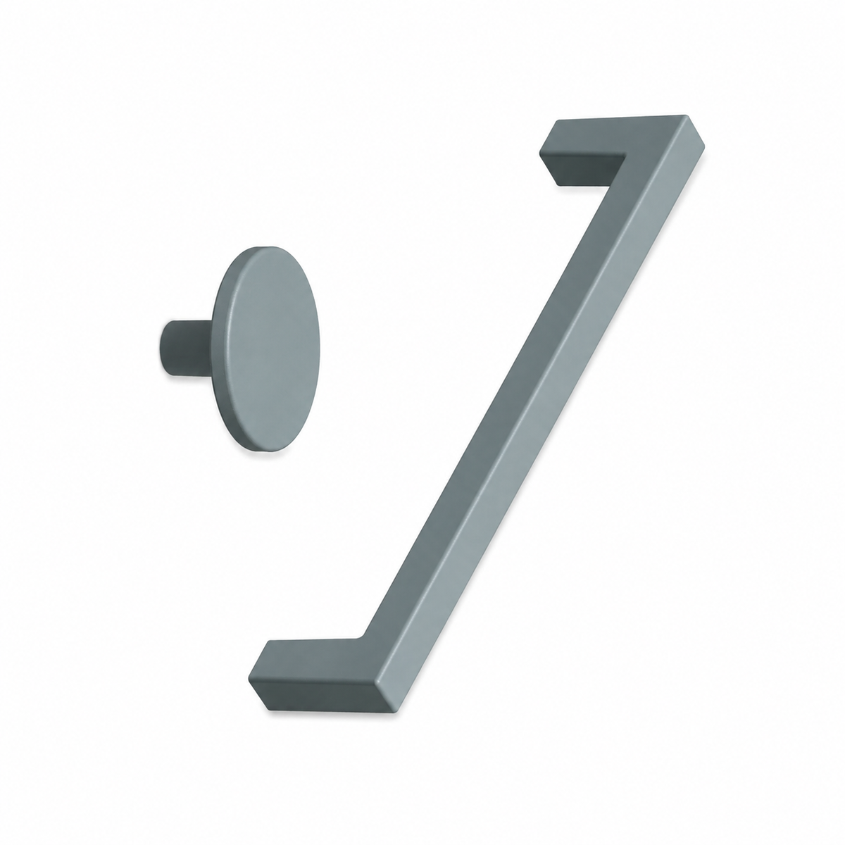 Dusk Blue "Plato" Cabinet Knob and Drawer Pull - Forge Hardware Studio