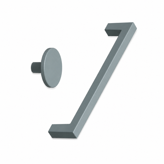 Dusk Blue "Plato" Cabinet Knob and Drawer Pull - Forge Hardware Studio