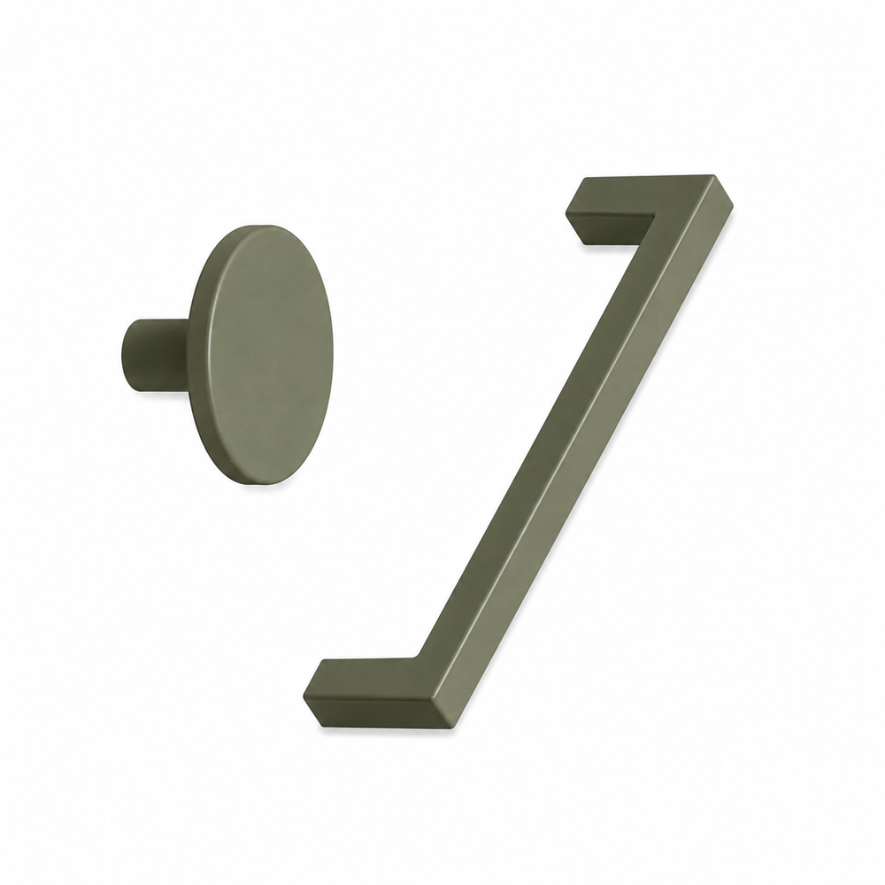 Forest Green "Plato" Cabinet Knob and Drawer Pull - Forge Hardware Studio