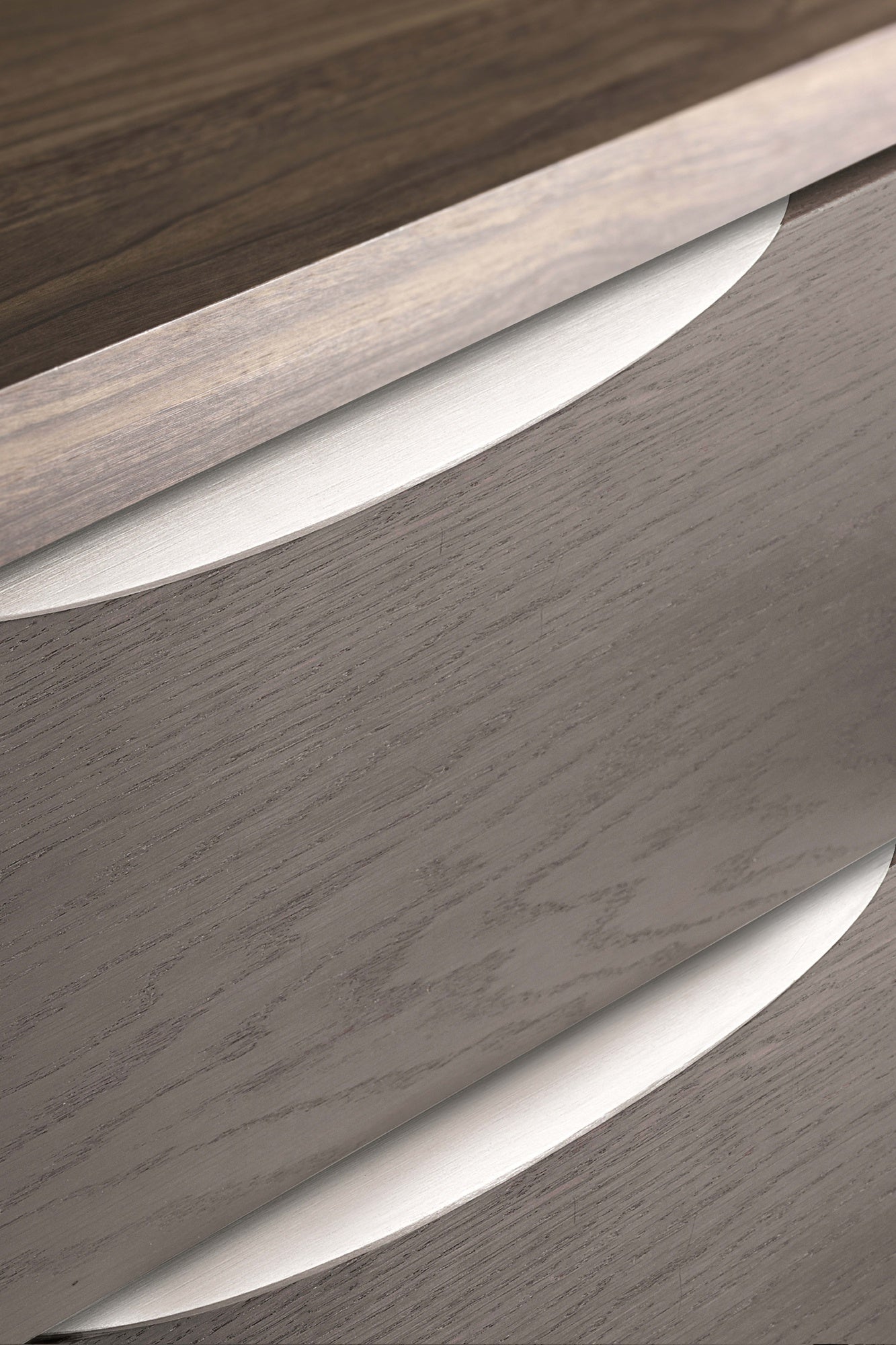 Edge Satin Steel "Bow" Drawer Pulls - Forge Hardware Studio