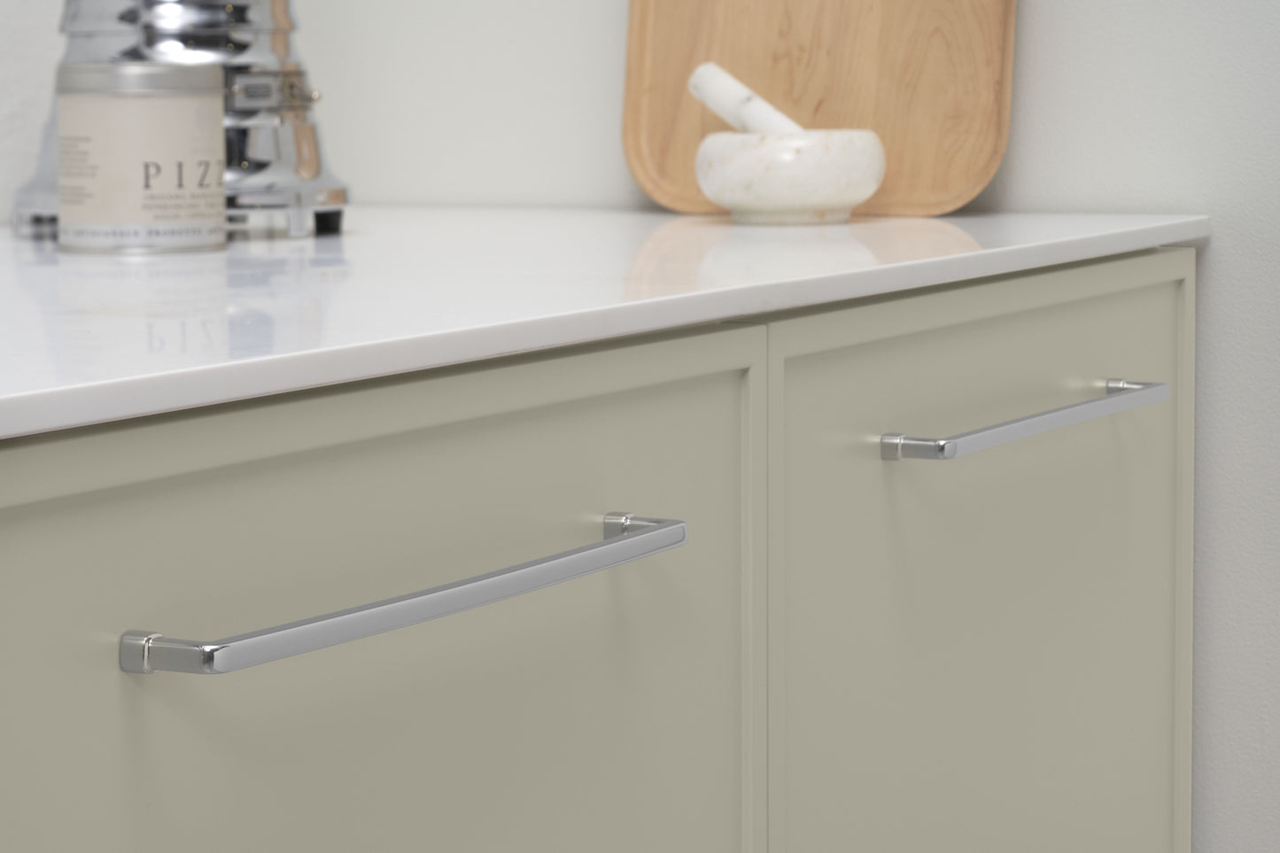 Bright Nickel "Equester" Cup and Drawer Pulls