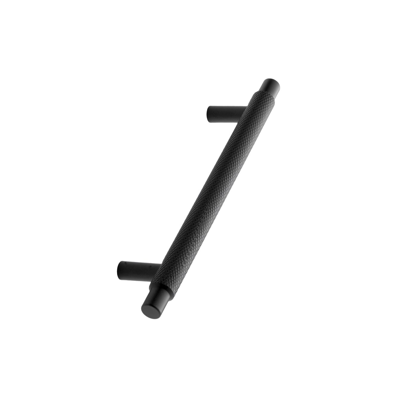 Matte Black "Manor" Knurled Cabinet Knobs and Drawer Pulls - Euro • Knobs