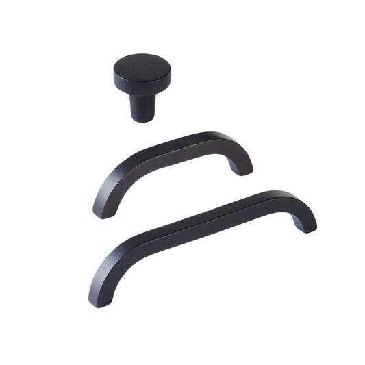 Rustic "Vail" Dark Bronze Drawer Pulls and Cabinet Knob