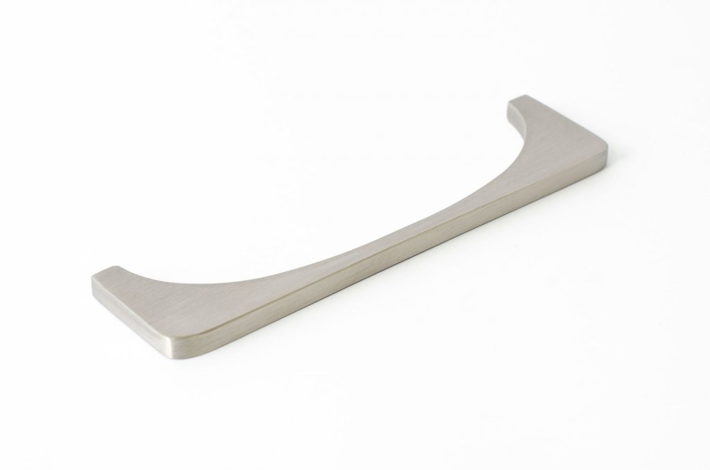 Brushed Stainless Steel "Echo" Cabinet Knobs and Drawer Pulls - Euro • Knobs