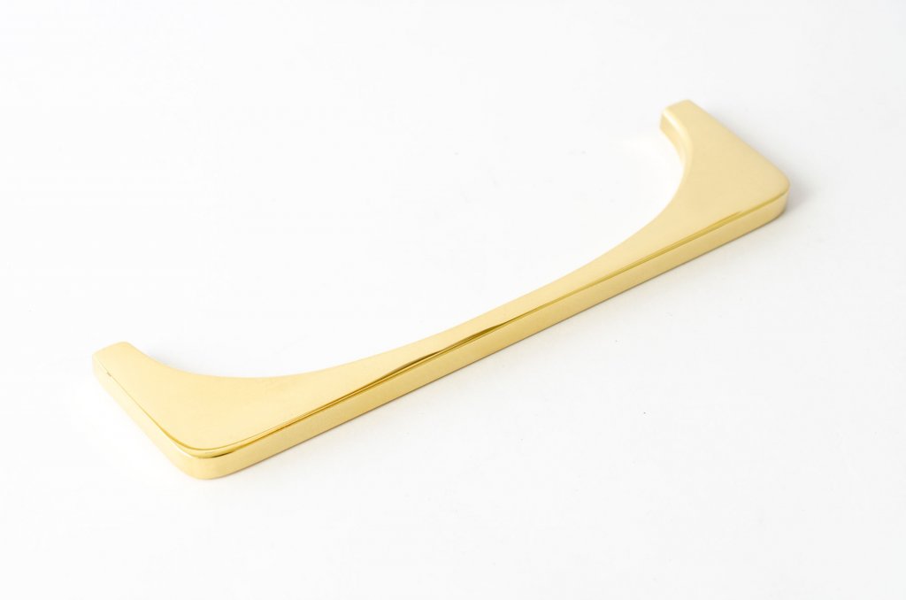 Unlacquered Polished Brass "Echo" Cabinet Knobs and Drawer Pulls - Euro • Knobs