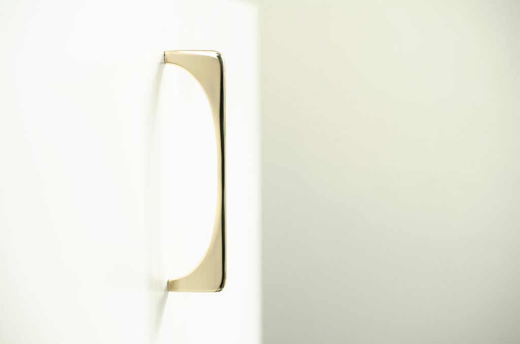 Unlacquered Polished Brass "Echo" Cabinet Knobs and Drawer Pulls - Euro • Knobs