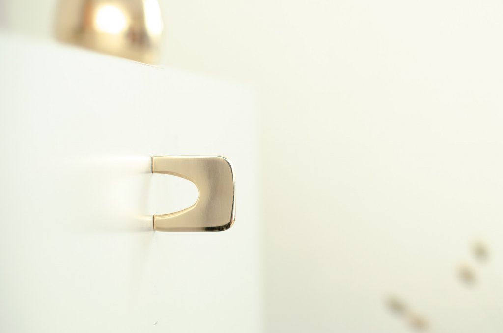 Unlacquered Polished Brass "Echo" Cabinet Knobs and Drawer Pulls - Euro • Knobs