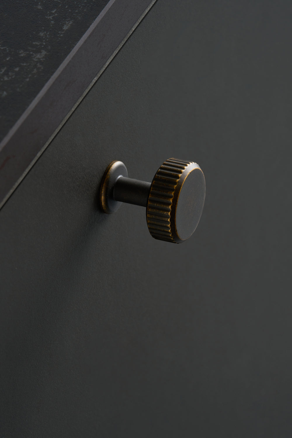 Dark Rubbed Bronze "Villa" Cabinet Knobs and Pulls | Fluted Cabinet Hardware - Euro • Knobs