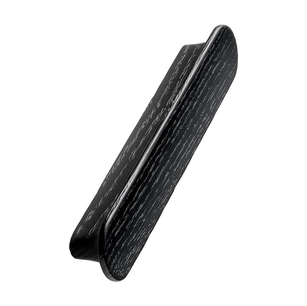 Lacquered Black Wood "Tuba" Cabinet Knob and Drawer Pulls - Euro • Knobs
