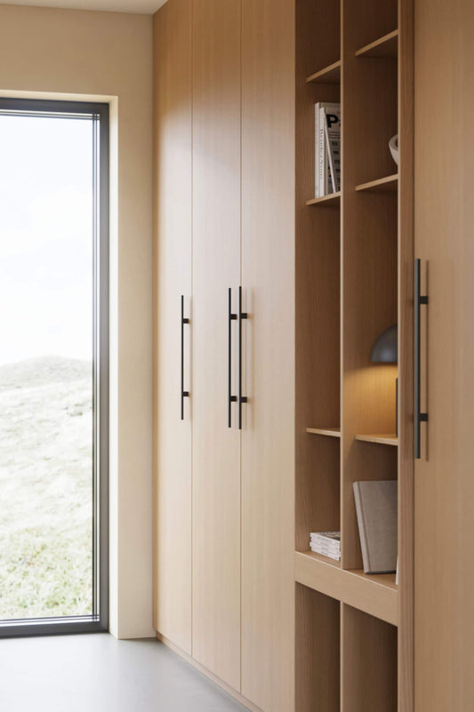 Walnut Wood "Japan" Cabinet Knob and Drawer Pulls - Euro • Knobs