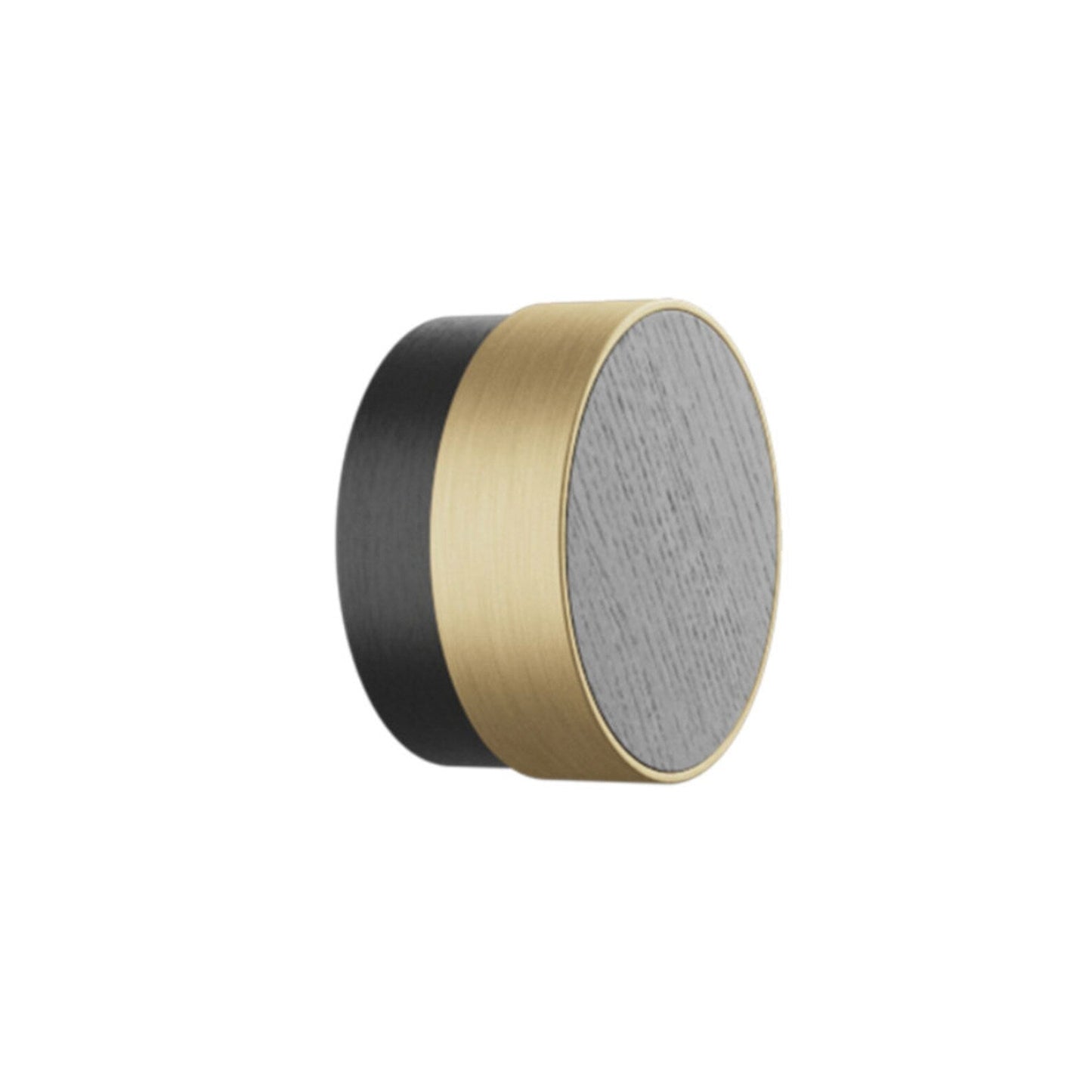 Oak, Walnut, Black and Brass "Radio" Round Cabinet Knobs - Forge Hardware Studio