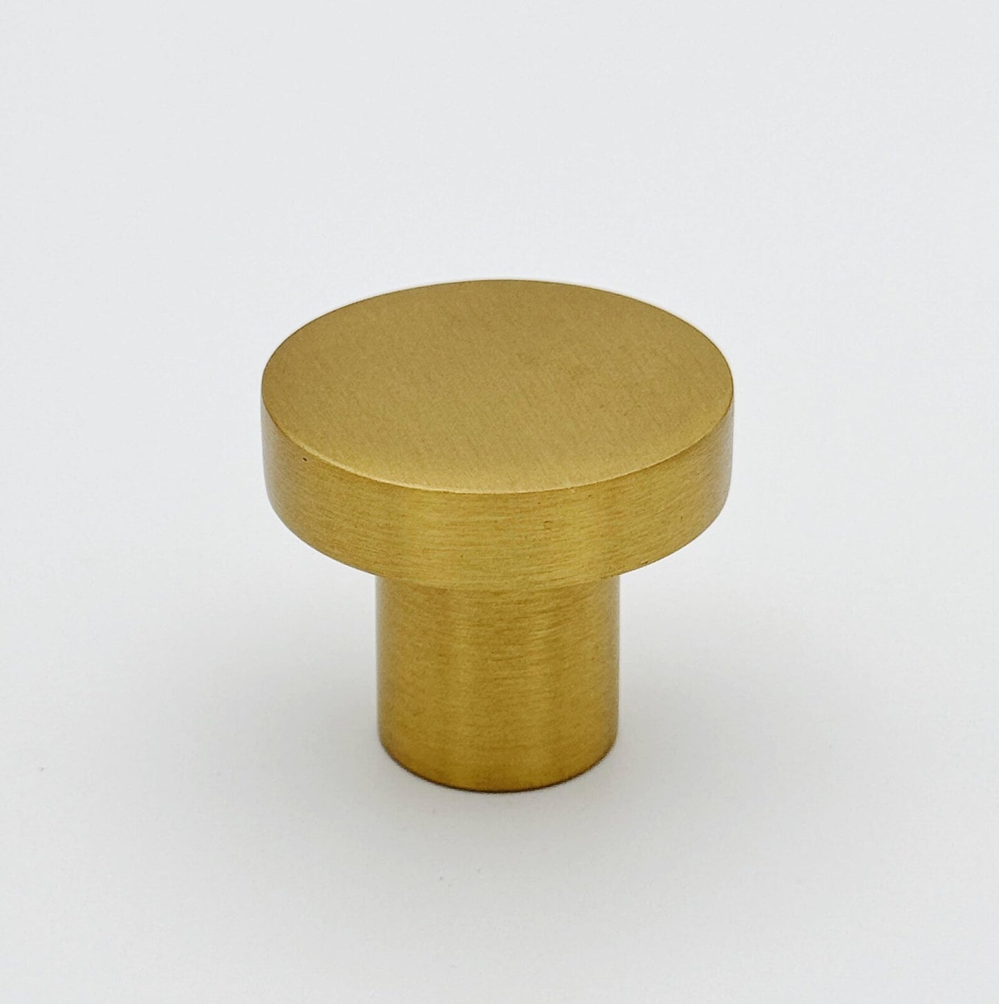 Brushed Brass "Lounge" Cabinet Knob and Wire Drawer Pulls - Euro • Knobs