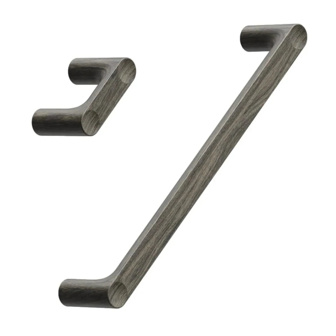 Dark Oak Lacquered Wood "Punto" Cabinet Knob and Drawer Pulls - Euro • Knobs