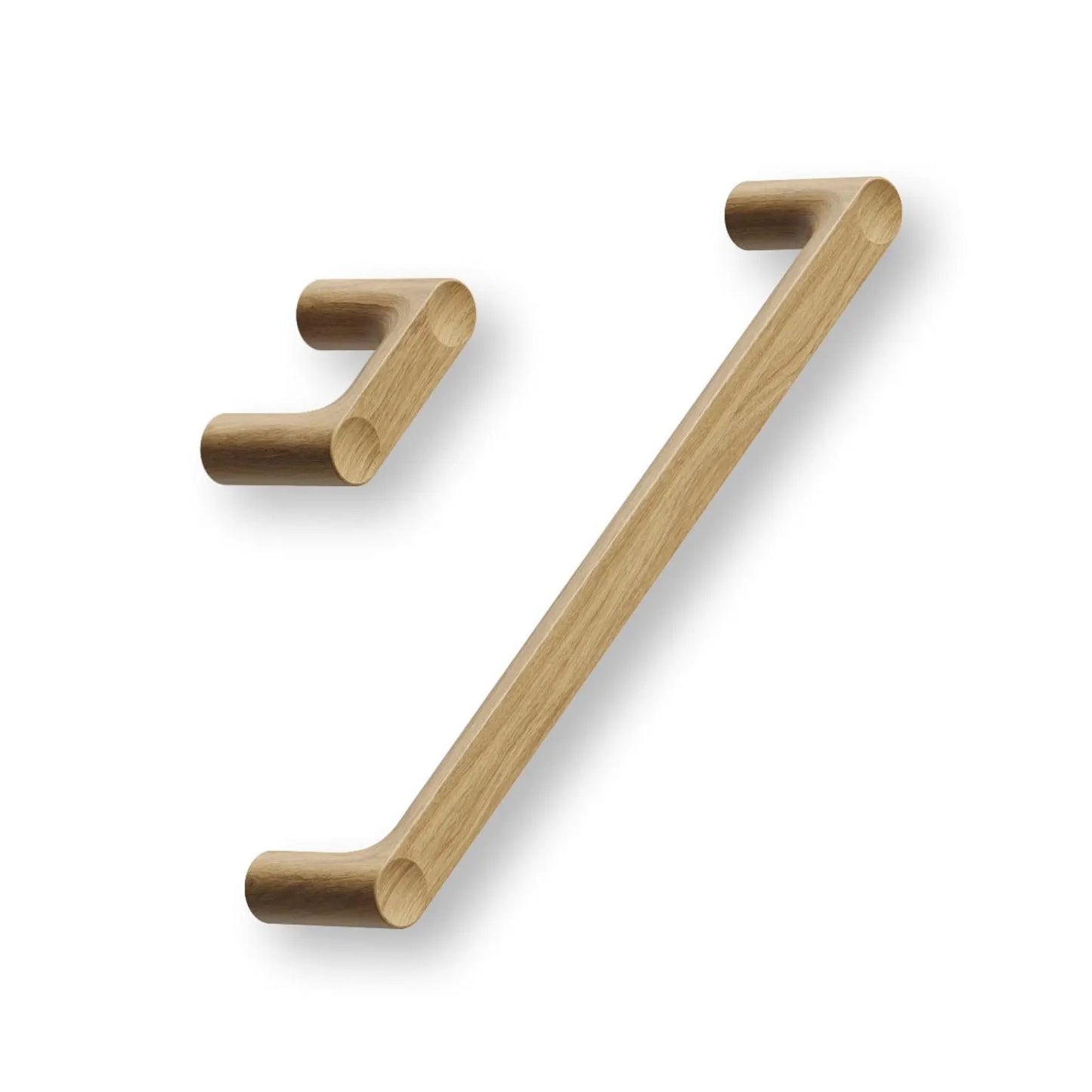 Oak Lacquered Wood "Punto" Cabinet Knob and Drawer Pulls - Euro • Knobs