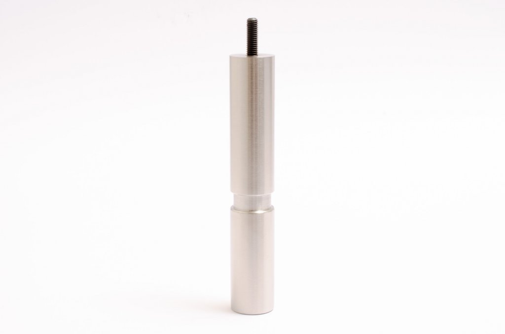 Set of 2- Mid-century Modern Furniture Legs - Replacement Legs in Brushed Nickel - Brass Cabinet Hardware