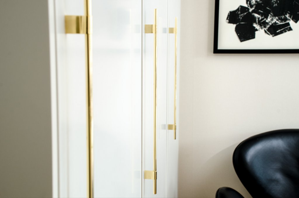 Line Brass Cabinet Knobs and Drawer Pulls - Euro • Knobs