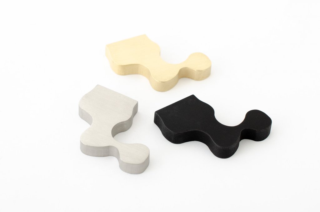 Matte Black "Twist" Drawer Pulls and Cabinet Knob - Euro • Knobs
