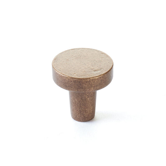 Rustic "Vail" Unlacquered Aged Bronze Drawer Pulls and Cabinet Knob