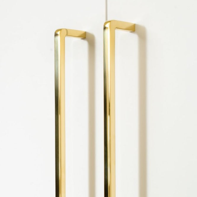 Unlacquered Polished Brass "Lumia" Cabinet Knob and Drawer Pulls - Euro • Knobs