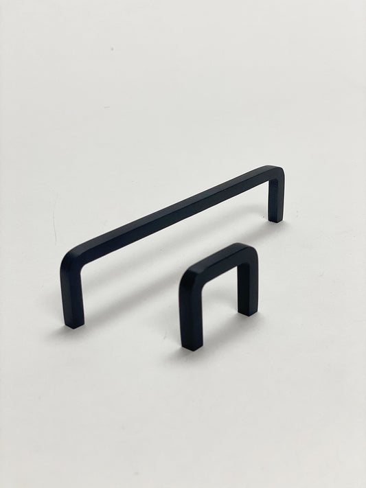 Matte Black "Lumia" Cabinet Knobs and Drawer Pulls - Euro • Knobs