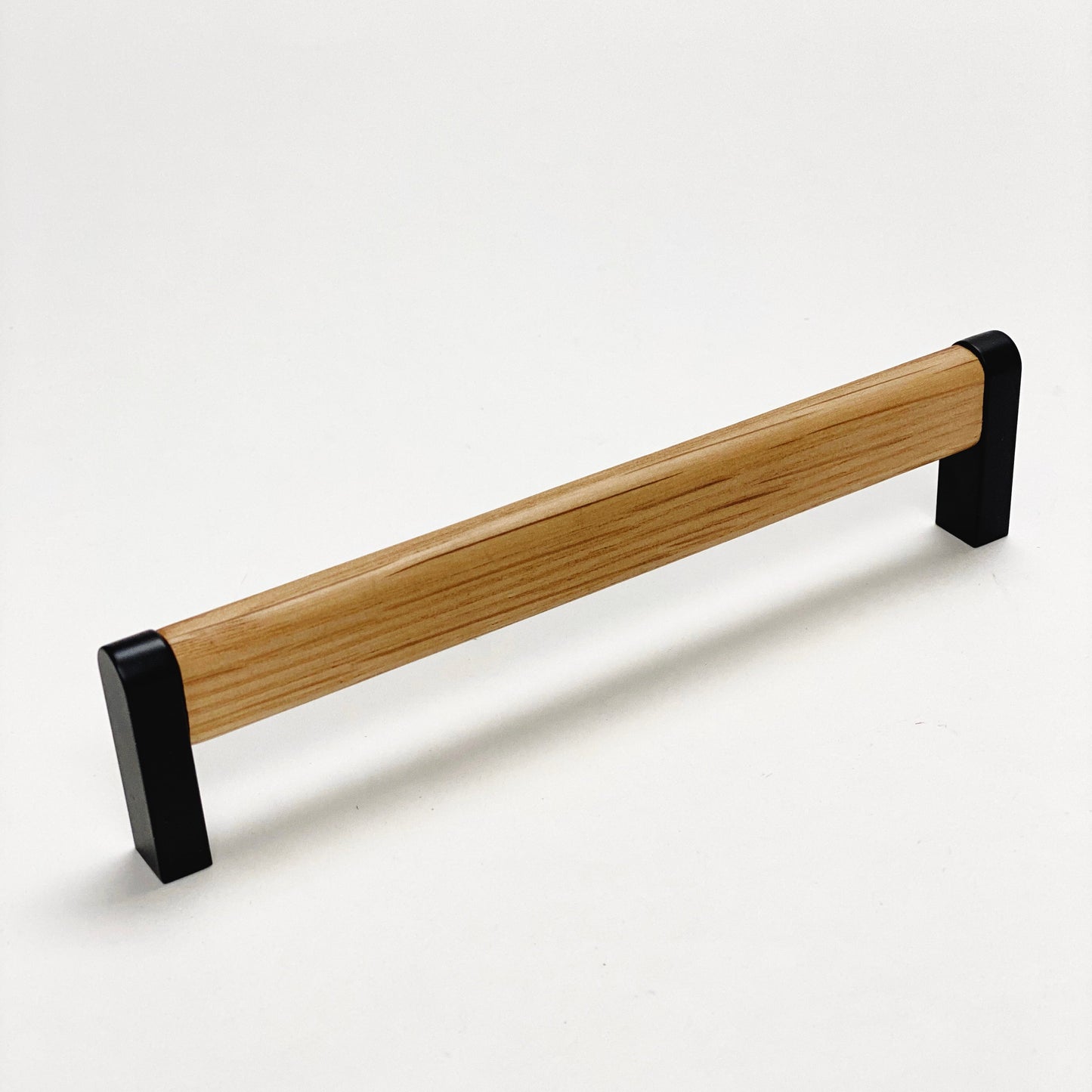 Black and Oak Wood "Crossing" Cabinet Knob and Drawer Handles - Euro • Knobs