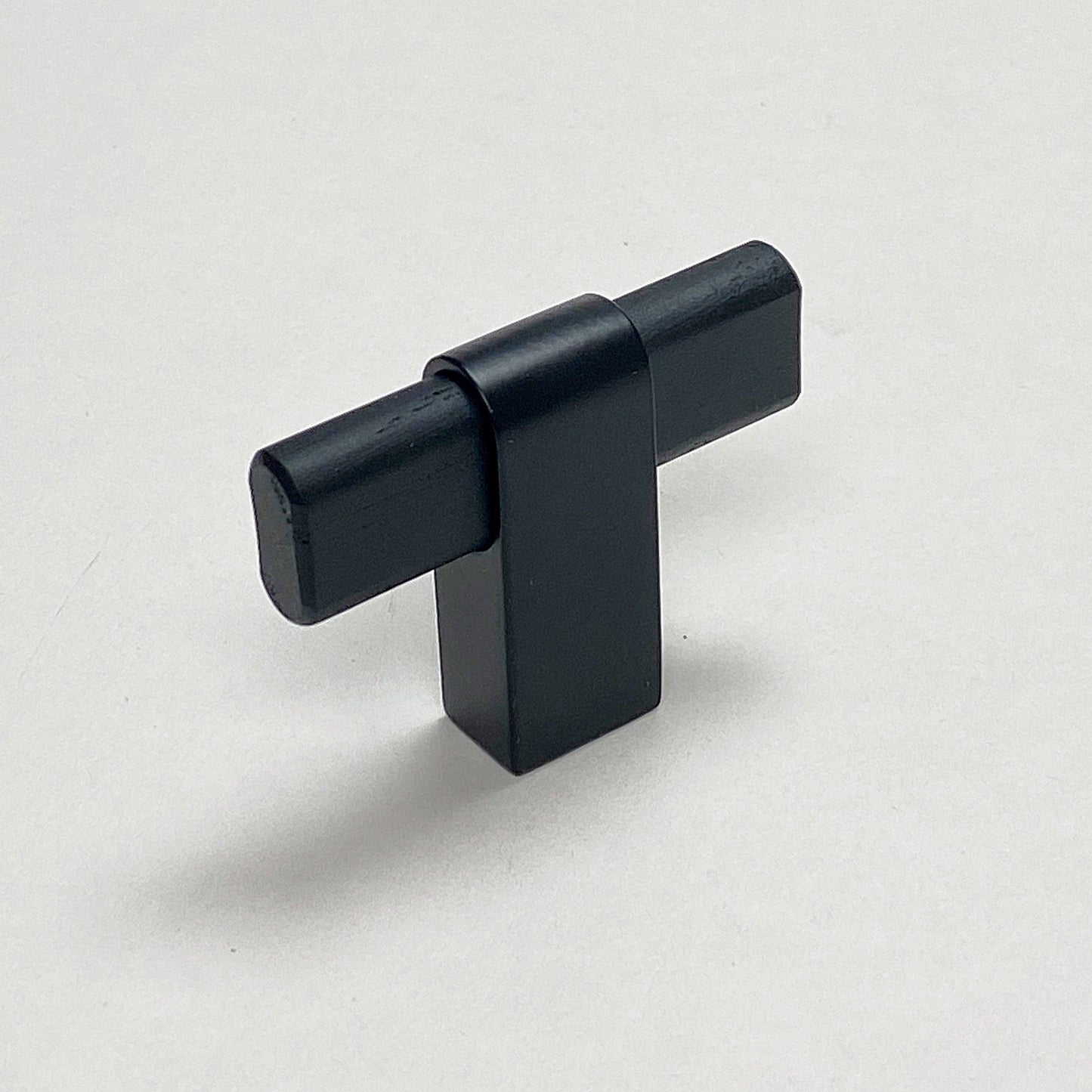 Black Wood and Metal "Crossing" Cabinet Knob and Drawer Handles - Euro • Knobs