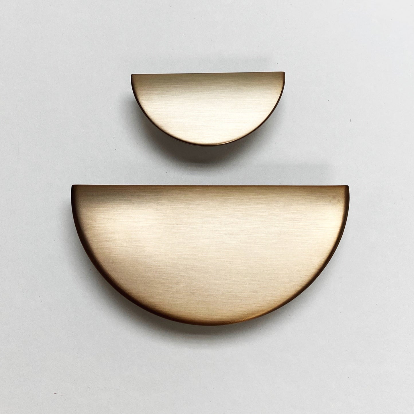 Brushed Bronze "Horizon" Semi-circle Drawer Pulls - Euro • Knobs