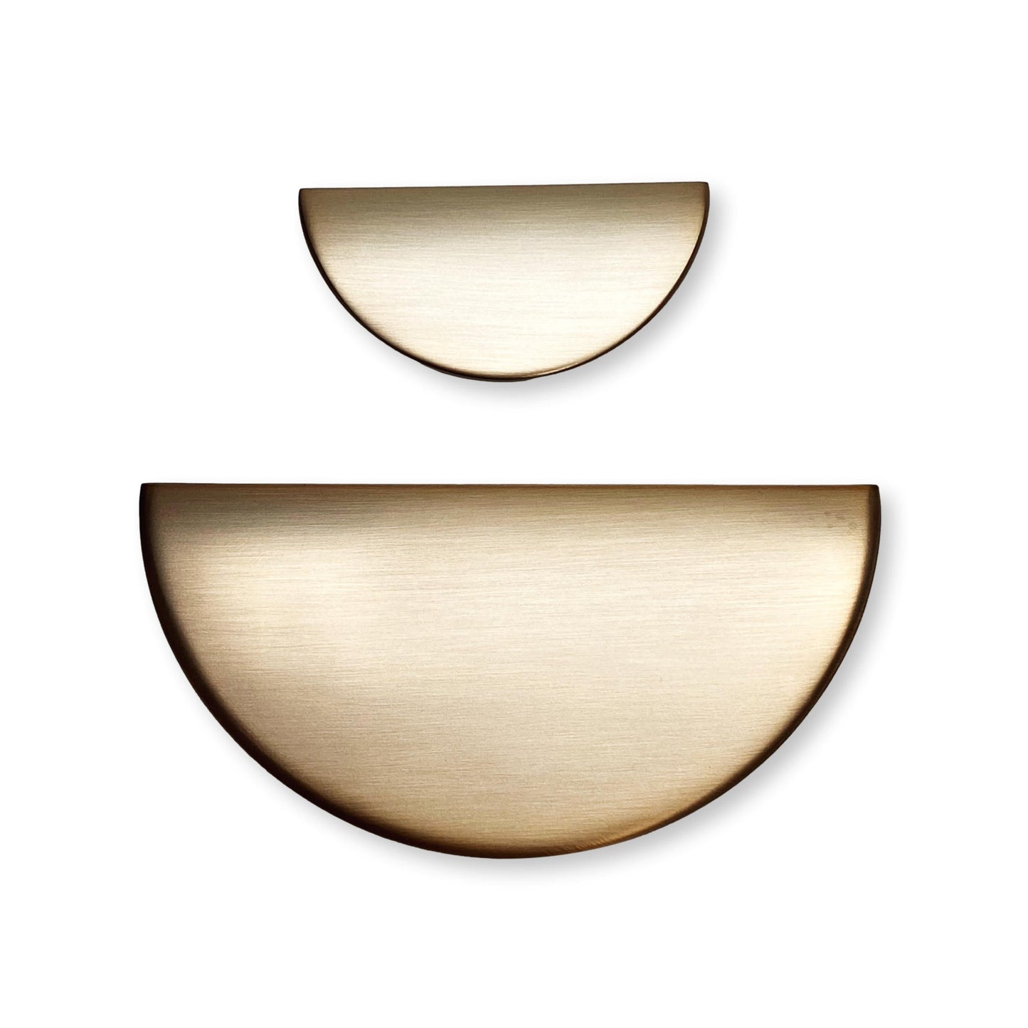 Brushed Bronze "Horizon" Semi-circle Drawer Pulls - Euro • Knobs