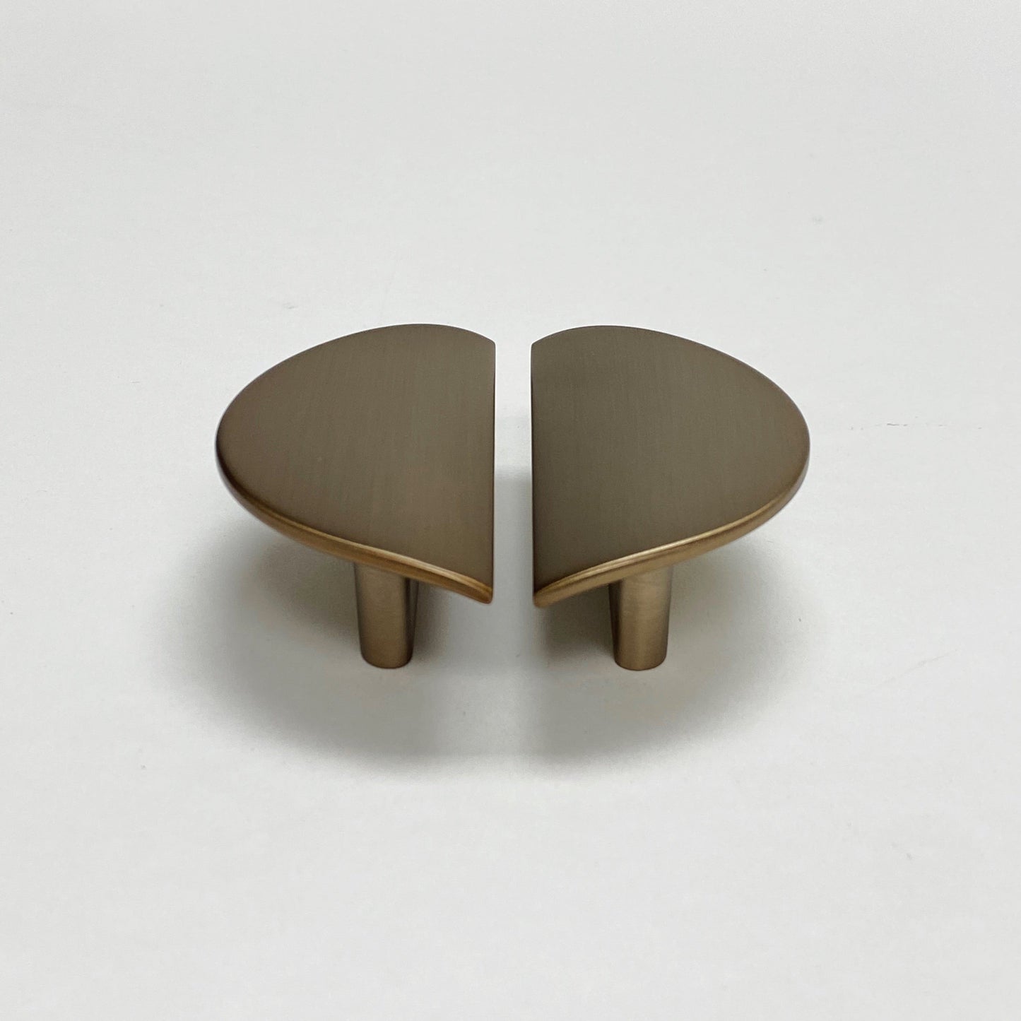 Brushed Bronze "Horizon" Semi-circle Drawer Pulls - Euro • Knobs