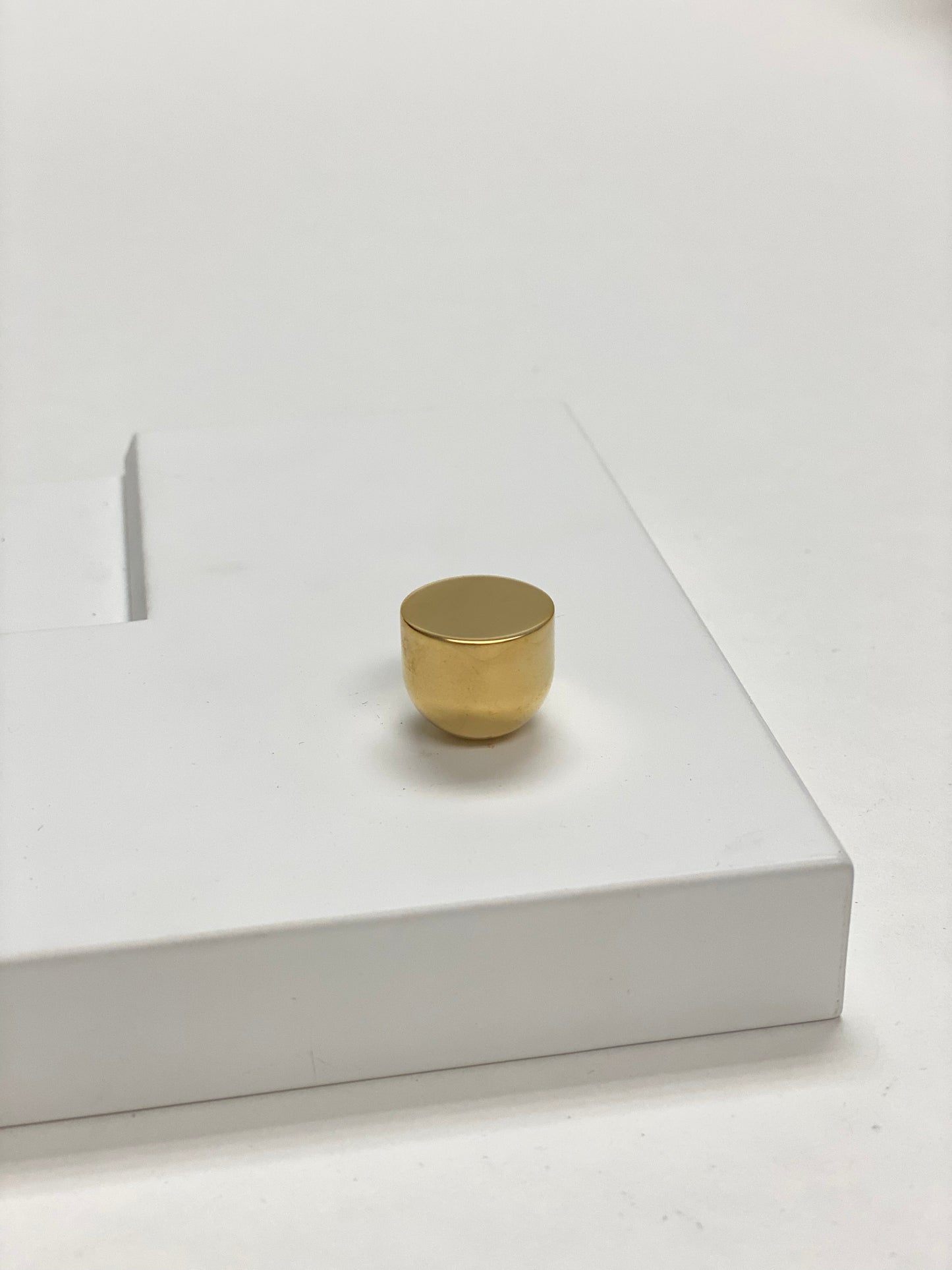 Unlacquered Polished Brass "Little Cup" Cabinet Knob - Euro • Knobs