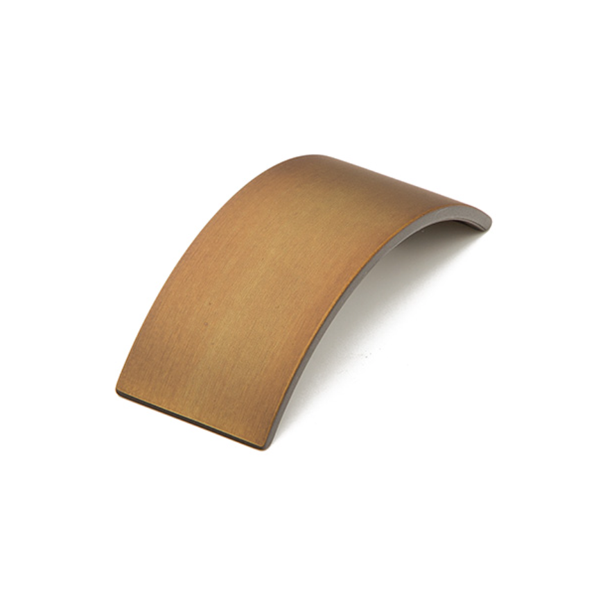 Distressed Bronze Drawer Pulls "Armand" Square Knobs and Curved Handles - Euro • Knobs