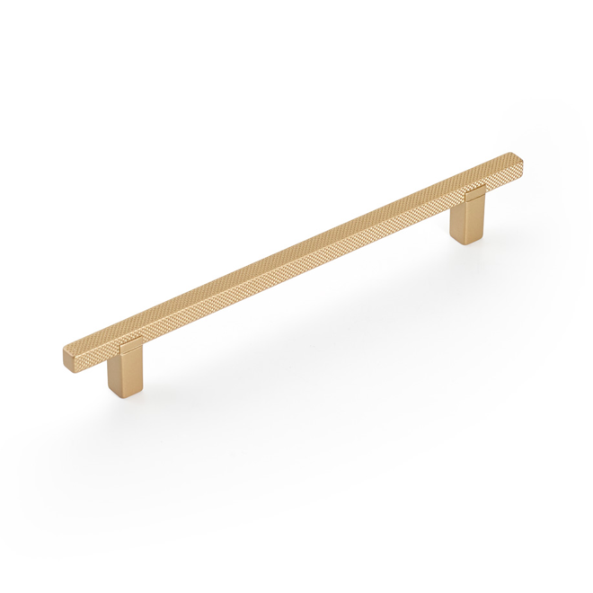 T-Bar Knurled "Georgia No.1” Satin Gold Drawer Pulls and Knobs - Euro • Knobs