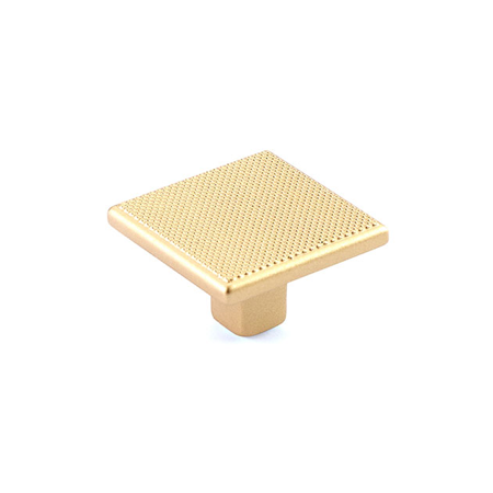 T-Bar Knurled "Georgia No.1” Satin Gold Drawer Pulls and Knobs - Euro • Knobs