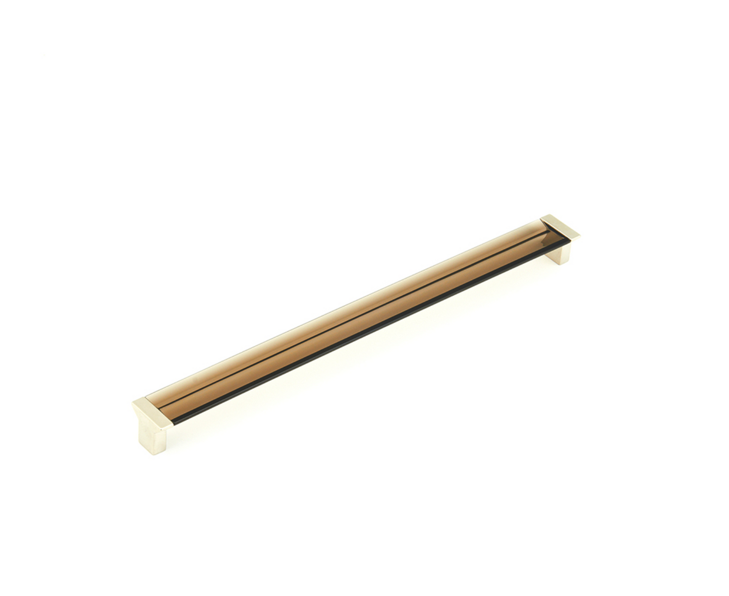 Satin Nickel "Ponce" Smoked Glass Cabinet Knob and Drawer Pulls - Euro • Knobs