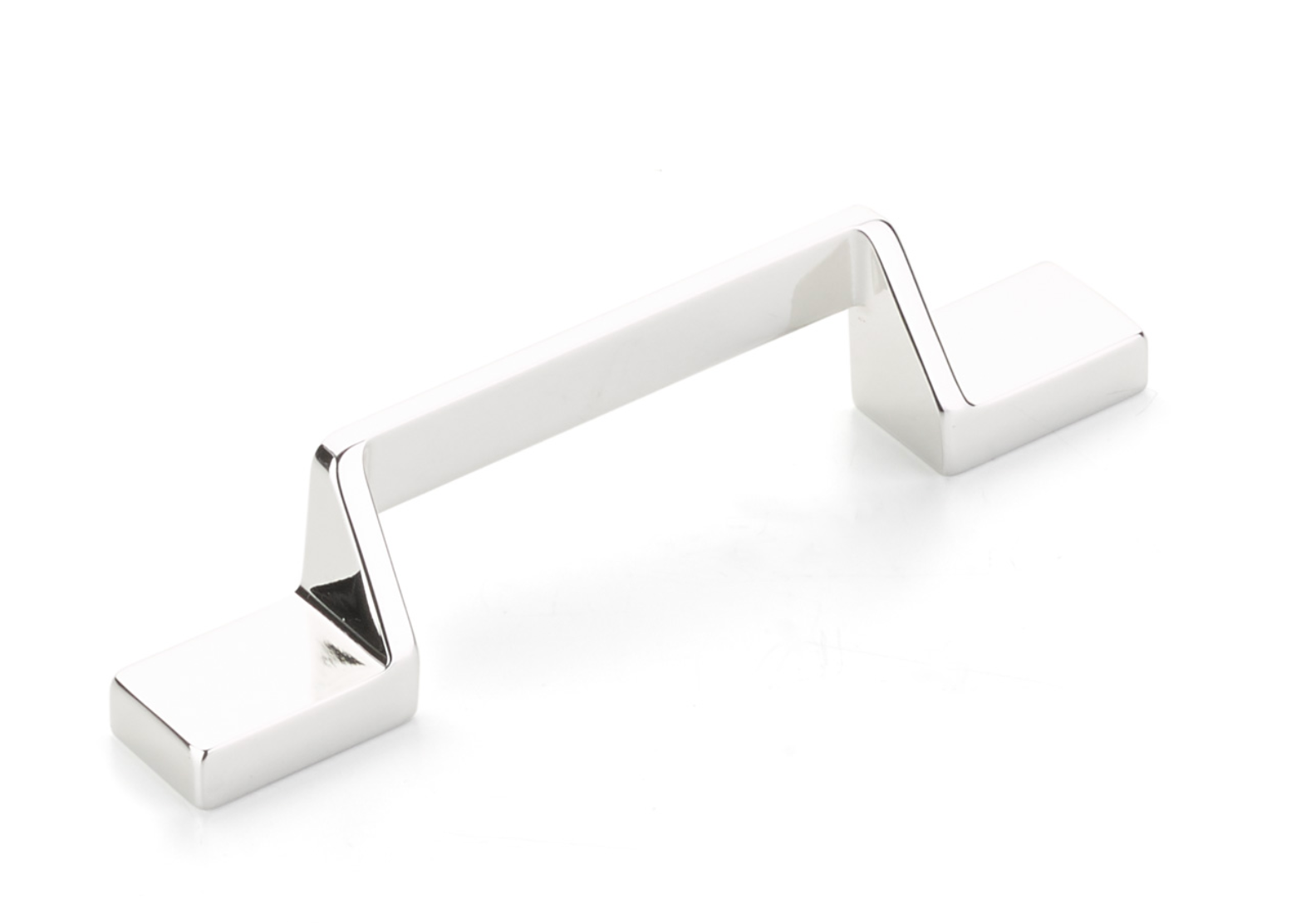 Polished Nickel "Ashburn" Flat Drawer Pulls - Euro • Knobs